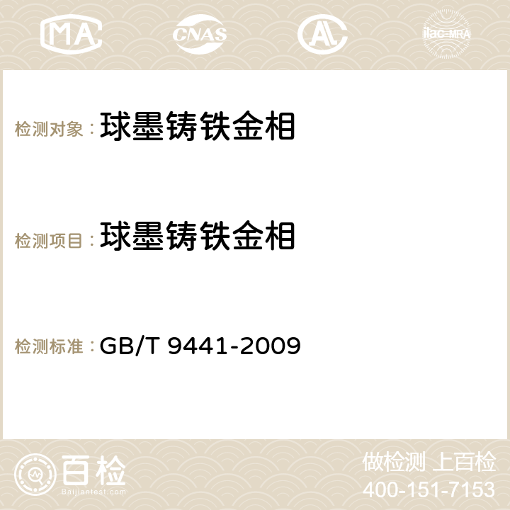 球墨铸铁金相 《球墨铸铁金相检验》 GB/T 9441-2009