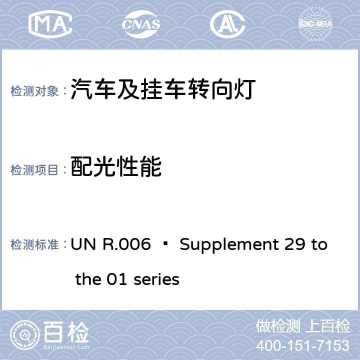 配光性能 关于批准机动车及其挂车转向信号灯的统一规定 UN R.006 – Supplement 29 to the 01 series 6