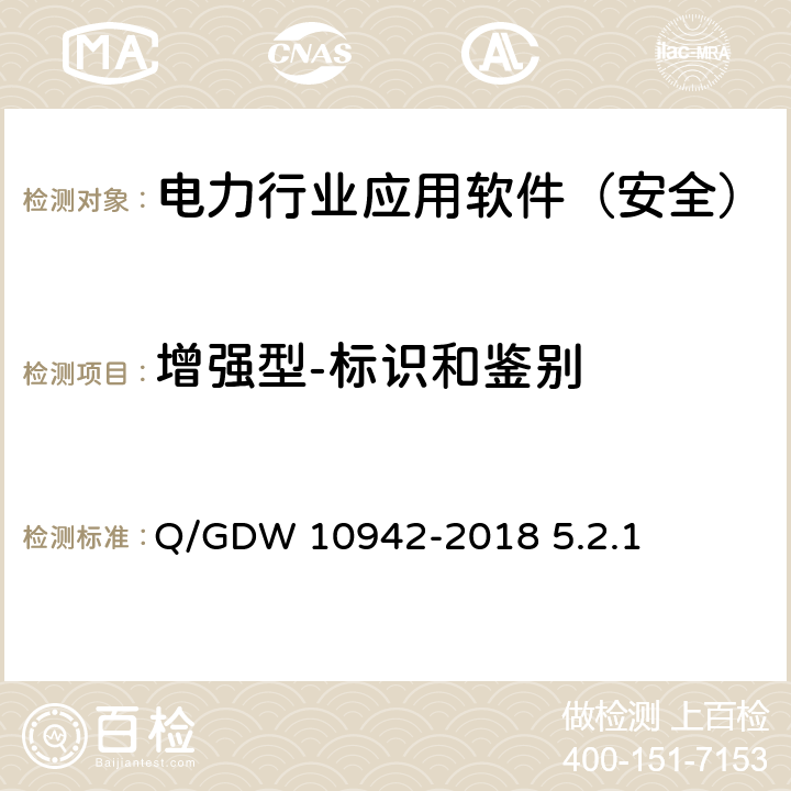 增强型-标识和鉴别 《应用软件系统安全性测试方法》 Q/GDW 10942-2018 5.2.1