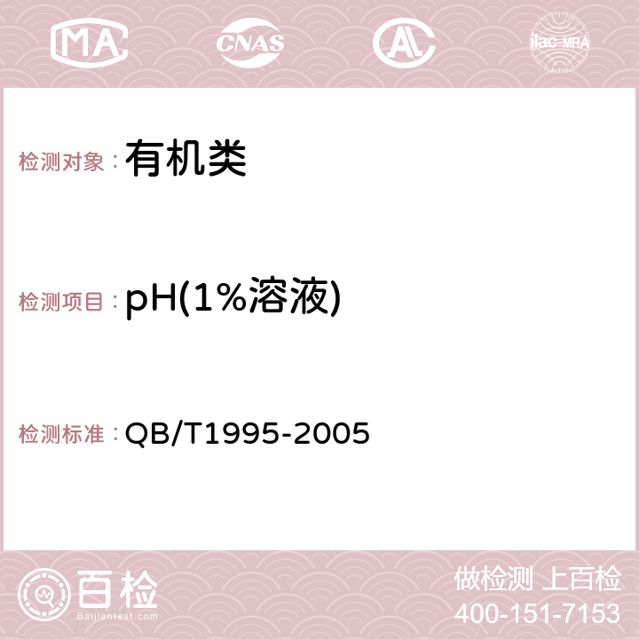 pH(1%溶液) 《工业明胶》 QB/T1995-2005 4.6