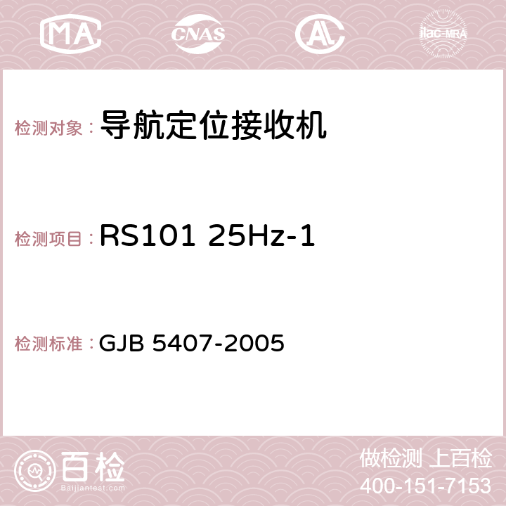 RS101 25Hz-100kHz磁场辐射敏感度 导航定位接收机通用规范 GJB 5407-2005 4.6.17