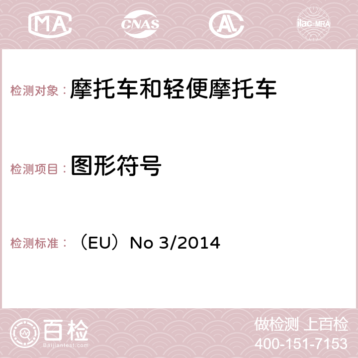 图形符号 对欧盟委员会授权法规（EU）No 168/2013的补充法规-关于两轮或三轮和四轮车的车辆功能安全要求 （EU）No 3/2014 附件Ⅷ