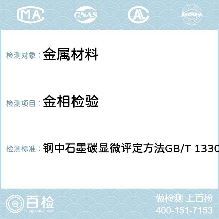 金相检验 钢中石墨碳显微评定方法GB/T 13302-1991 钢中石墨碳显微评定方法GB/T 13302-1991