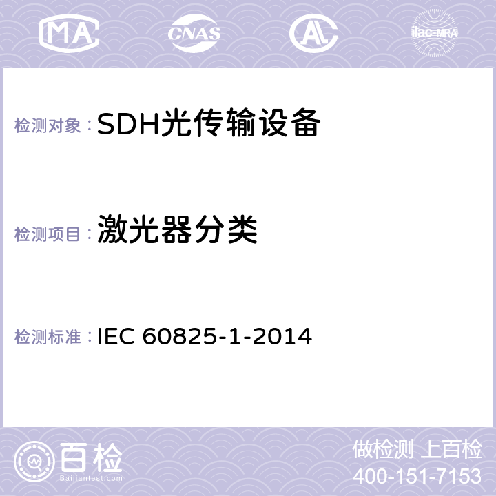 激光器分类 激光器产品的安全 IEC 60825-1-2014 附录2