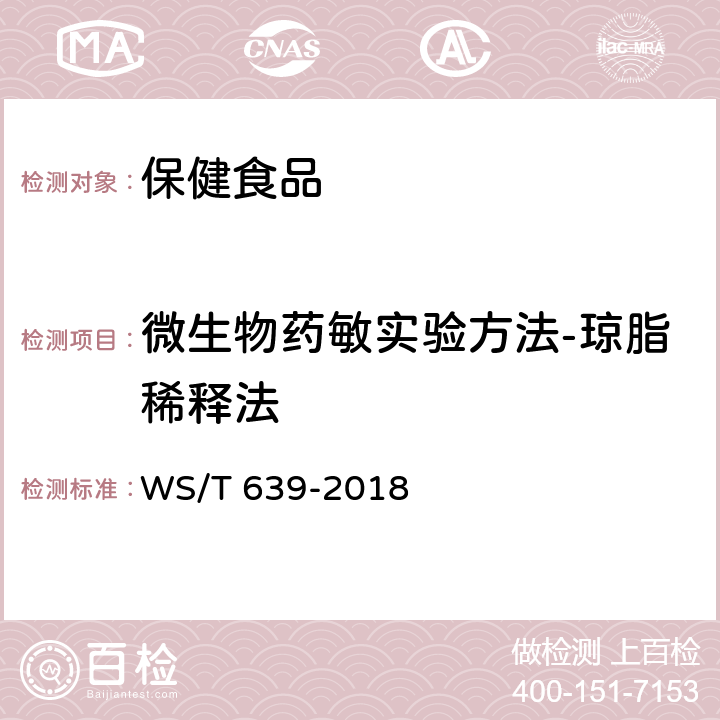 微生物药敏实验方法-琼脂稀释法 抗生素药敏实验的技术要求 WS/T 639-2018 4.2.1