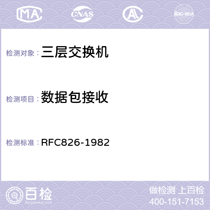 数据包接收 以太网地址解析协议 RFC826-1982 Packet Reception