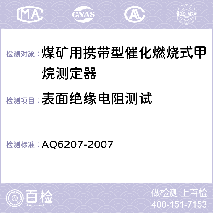 表面绝缘电阻测试 便携式载体催化甲烷检测报警仪 AQ6207-2007