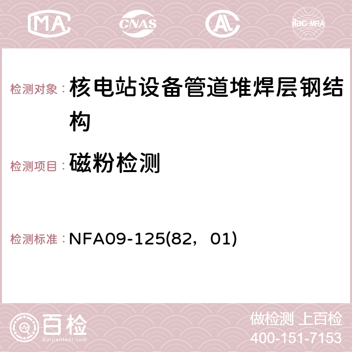 磁粉检测 NFA09-125(82，01) 无损检验 磁粉检验的一般原理 NFA09-125(82，01)