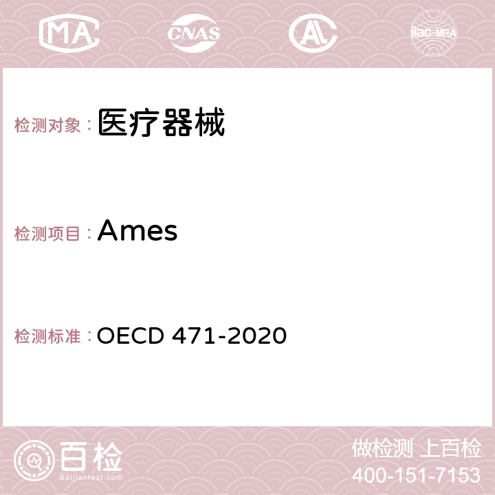 Ames Ames试验 OECD 471-2020