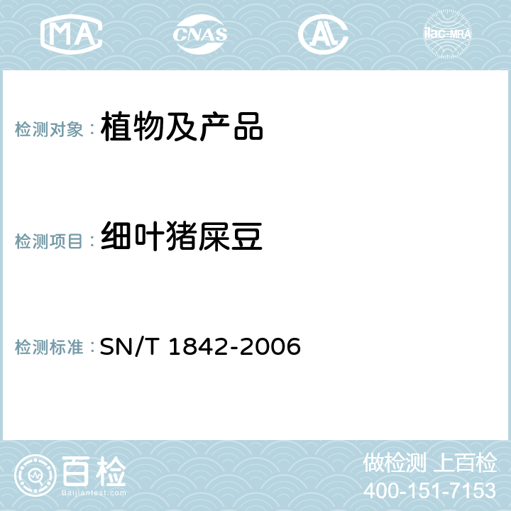 细叶猪屎豆 美丽猪屎豆检疫鉴定方法 SN/T 1842-2006