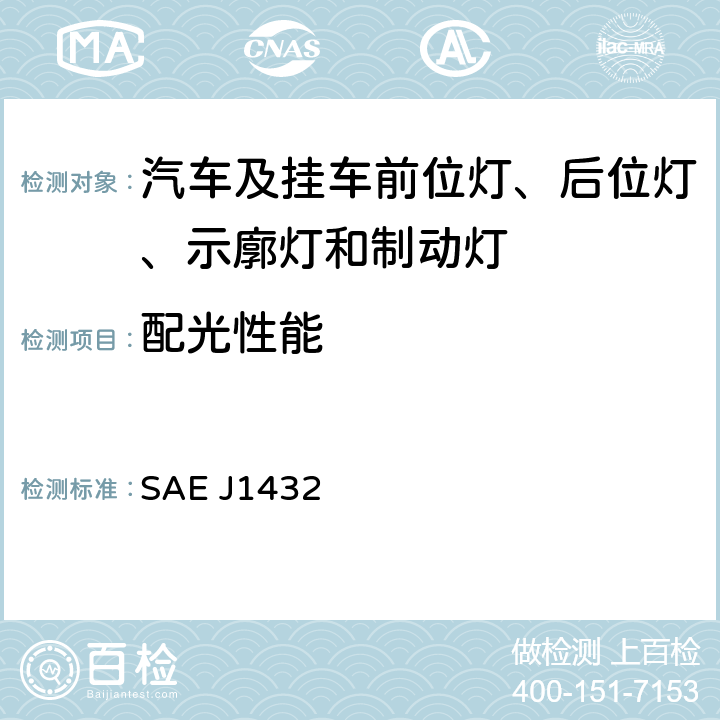 配光性能 車寬不小于2032 mm的汽車用高位制動(dòng)燈制動(dòng)燈標(biāo)準(zhǔn) SAE J1432 6.1.6