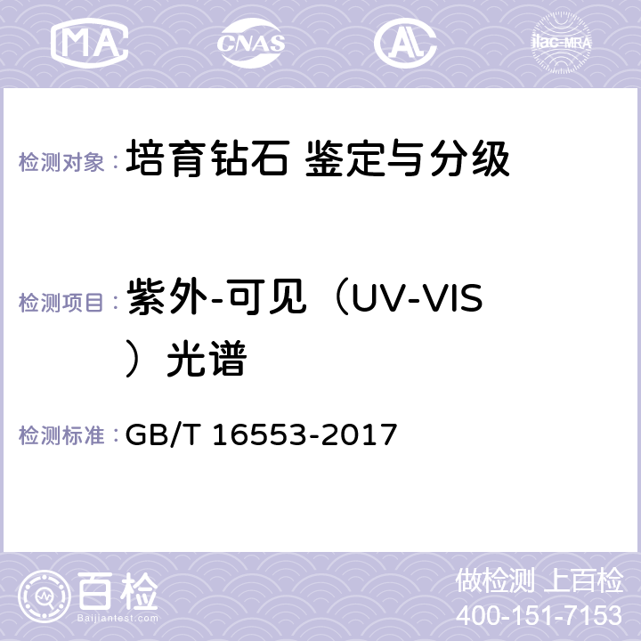 紫外-可见（UV-VIS）光谱 珠宝玉石 鉴定 GB/T 16553-2017 4.1.10