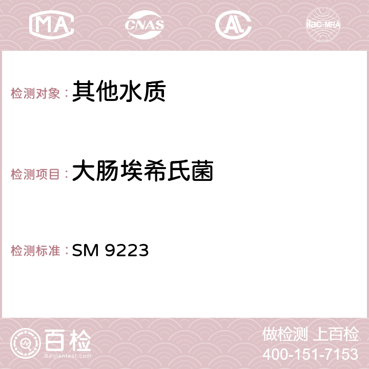 大肠埃希氏菌 SM 9223 大肠菌群和-定性测试 