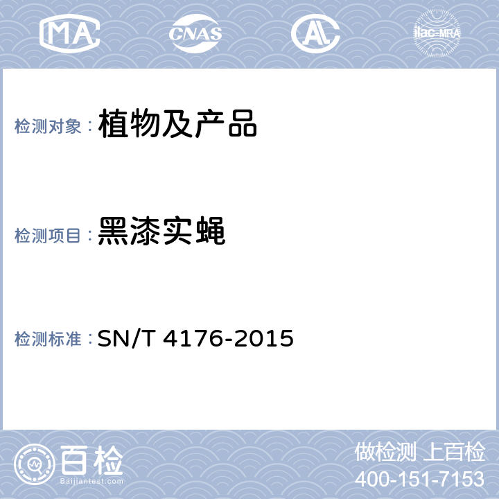 黑漆实蝇 SN/T 4176-2015 南瓜实蝇检疫鉴定方法