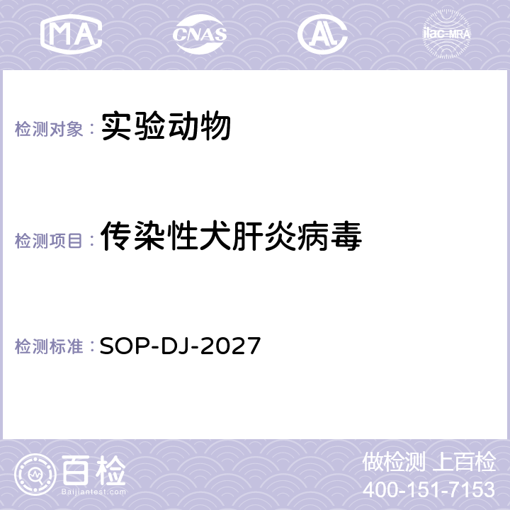 传染性犬肝炎病毒 SOP-DJ-2027 检测方法 