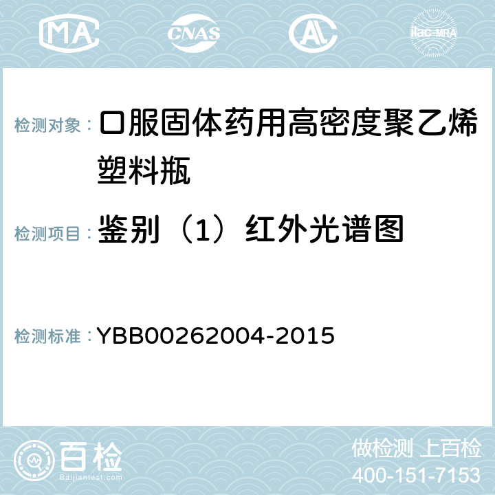 鉴别（1）红外光谱图 包装材料红外光谱测定法 第四法 YBB00262004-2015 第四法