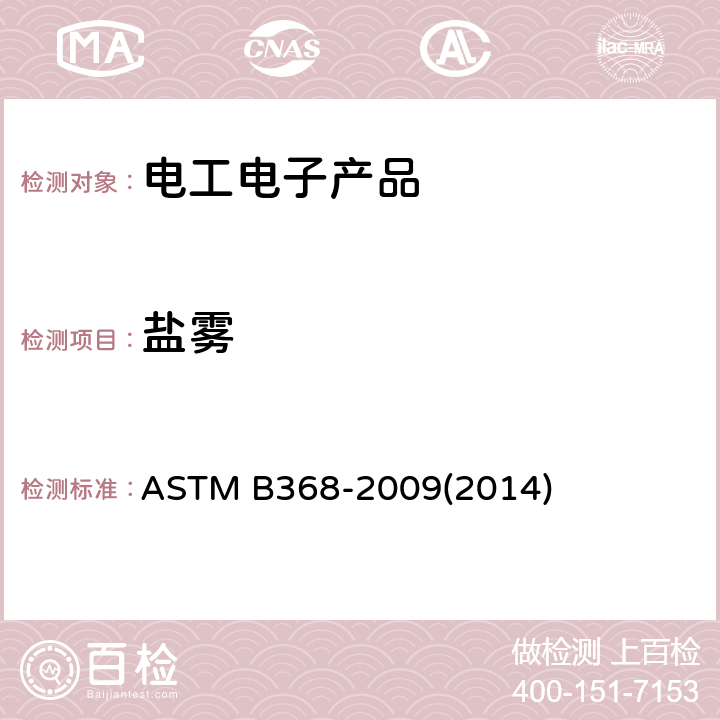 盐雾 铜加乙酸盐雾试验标准 ASTM B368-2009(2014)