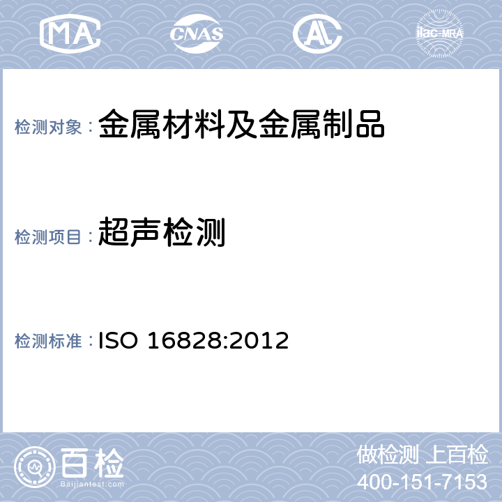 超声检测 ISO 16828-2012 无损检测 超声检测 超声衍射声时技术检测和评价方法