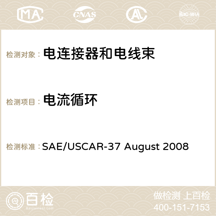 电流循环 高压连接器性能SAE/USCAR-2增补 SAE/USCAR-37 August 2008 5.3.4