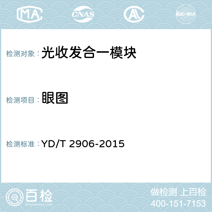 眼图 通信用CSFP光收发合一模块 YD/T 2906-2015