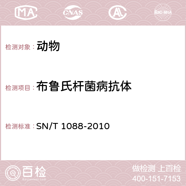 布鲁氏杆菌病抗体 布氏杆菌检疫技术规范 SN/T 1088-2010
