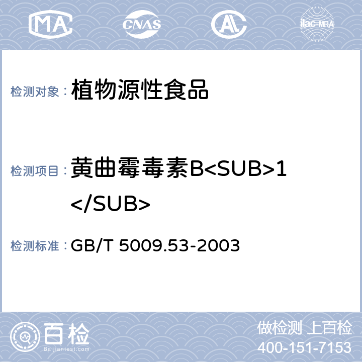 黄曲霉毒素B<SUB>1</SUB> 淀粉类制品卫生标准的分析方法 GB/T 5009.53-2003 4.5