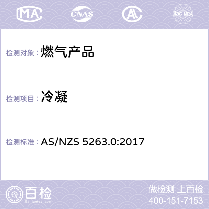 冷凝 燃气产品 第0 部分： 通用要求（结构检查） AS/NZS 5263.0:2017 5.3