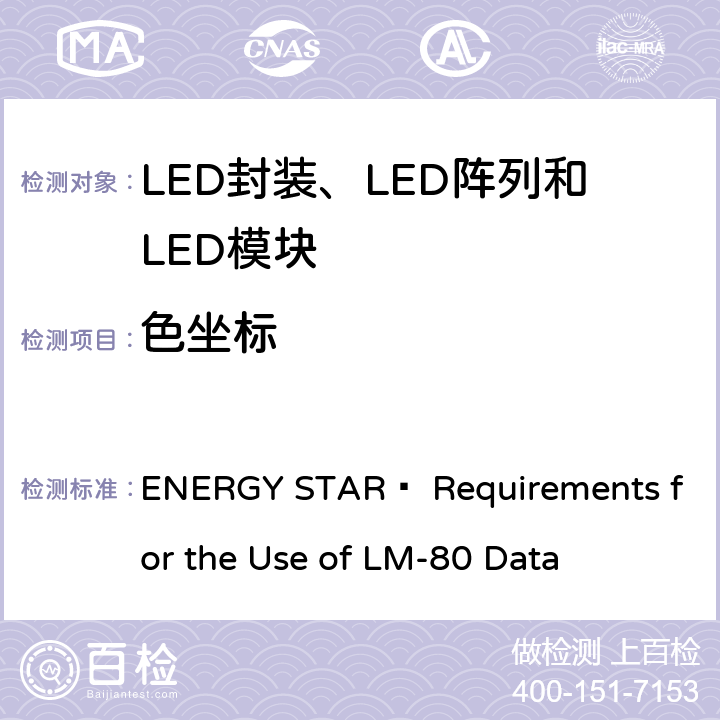 色坐标 能源之星使用LM-80数据的要求 ENERGY STAR® Requirements for the Use of LM-80 Data 3