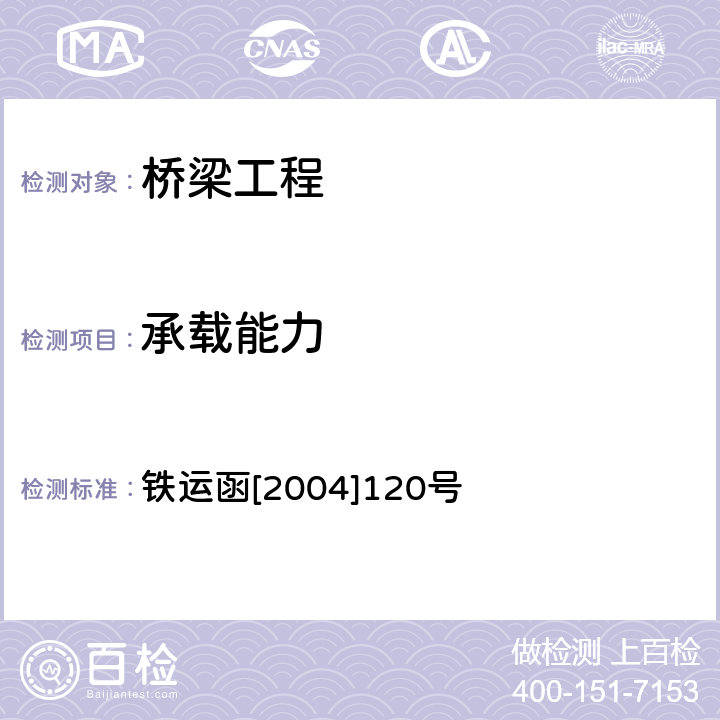 承載能力 鐵路橋梁檢定規范 鐵運函[2004]120號 11