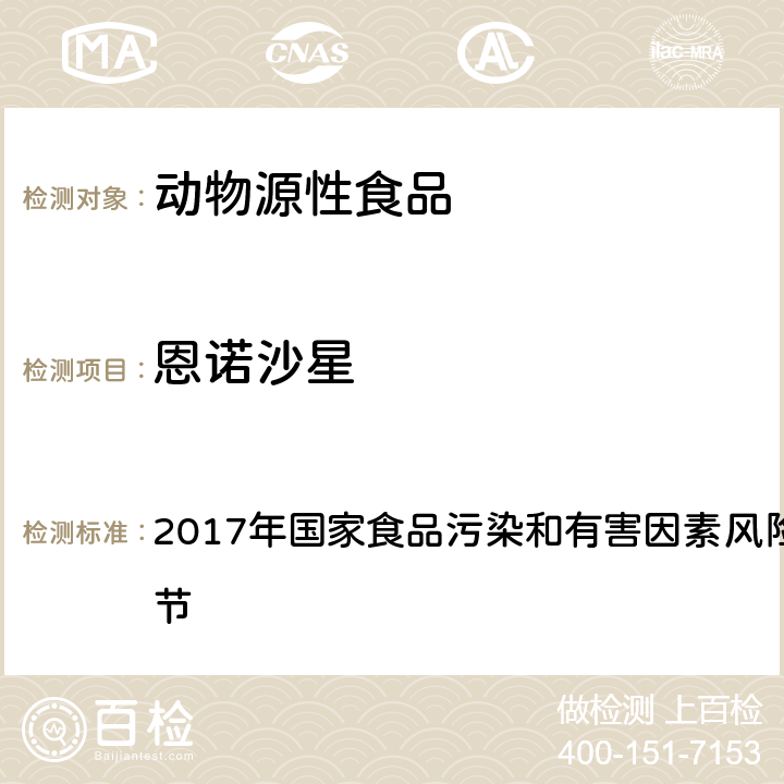 恩諾沙星 獸藥及違禁藥物 十一、動物源性食品中14中喹諾酮藥物殘留的標(biāo)準(zhǔn)操作程序 液相色譜-質(zhì)譜/質(zhì)譜法 2017年國家食品污染和有害因素風(fēng)險(xiǎn)監(jiān)測工作手冊 第四節(jié)