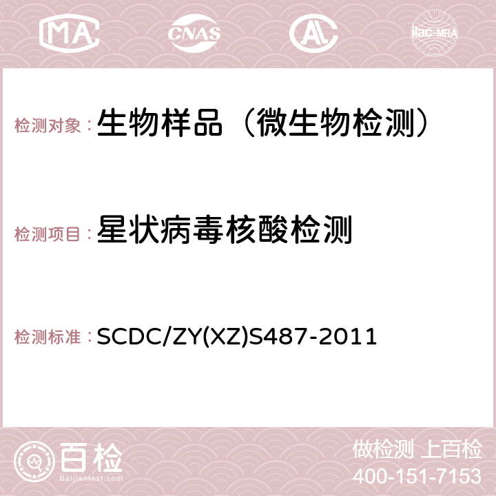 星状病毒核酸检测 星状病毒核酸检测试验实施细则 SCDC/ZY(XZ)S487-2011