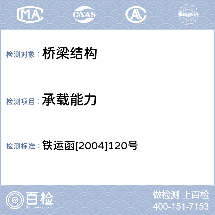 承載能力 鐵路橋梁檢定規范 鐵運函[2004]120號 11.3