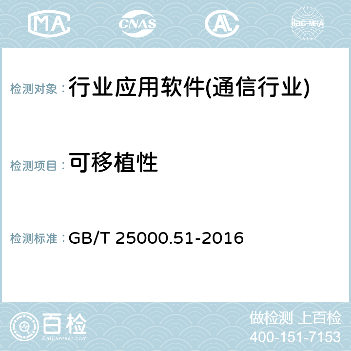 可移植性 系统与软件工程系统与软件质量要求和评价CSQuaRE) 第51 部分:就绪可用软件产品(RUSP) 的质量要求和测试细则 GB/T 25000.51-2016 5.3.8