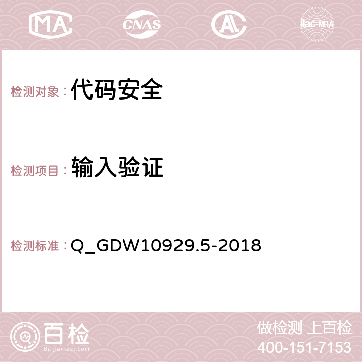 输入验证 Q_GDW10929.5-2018 信息系统应用安全第5部分：代码安全检测  5.2