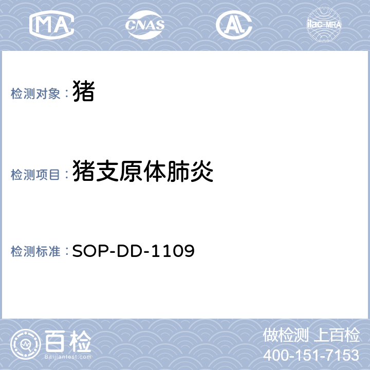 猪支原体肺炎 SOP-DD-1109 ELISA检测方法 