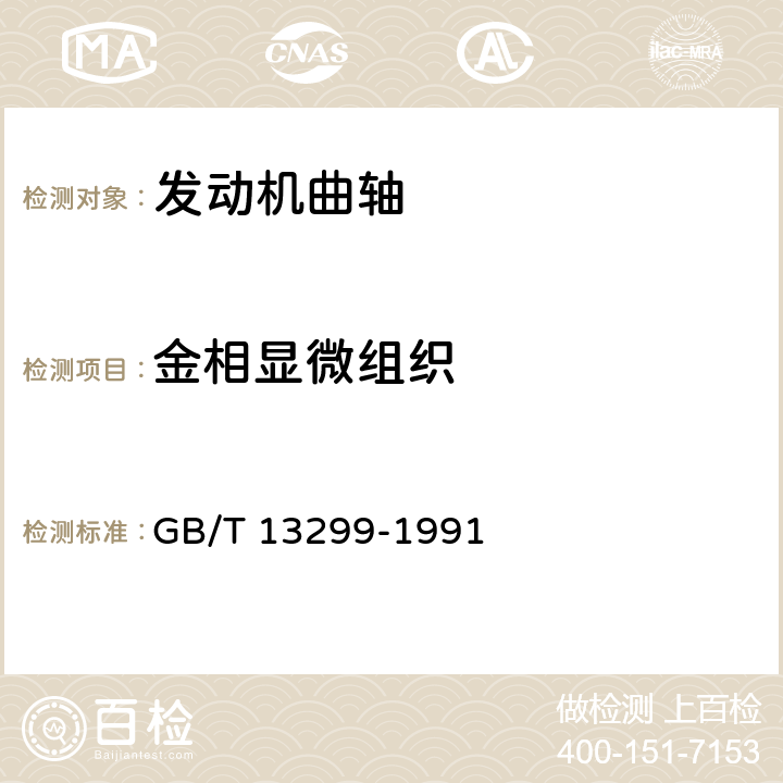 金相显微组织 球墨铸铁金相组织GB/T 9441-2009 钢的显微组织评定方法 GB/T 13299-1991