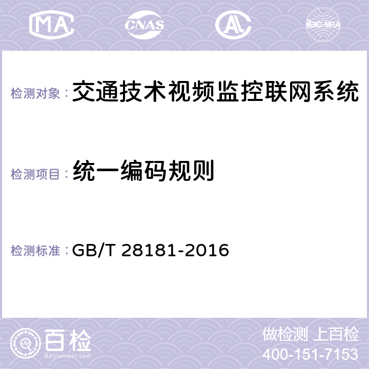 统一编码规则 《公共安全视频监控联网系统信息传输、交换、控制技术要求》 GB/T 28181-2016 6.1