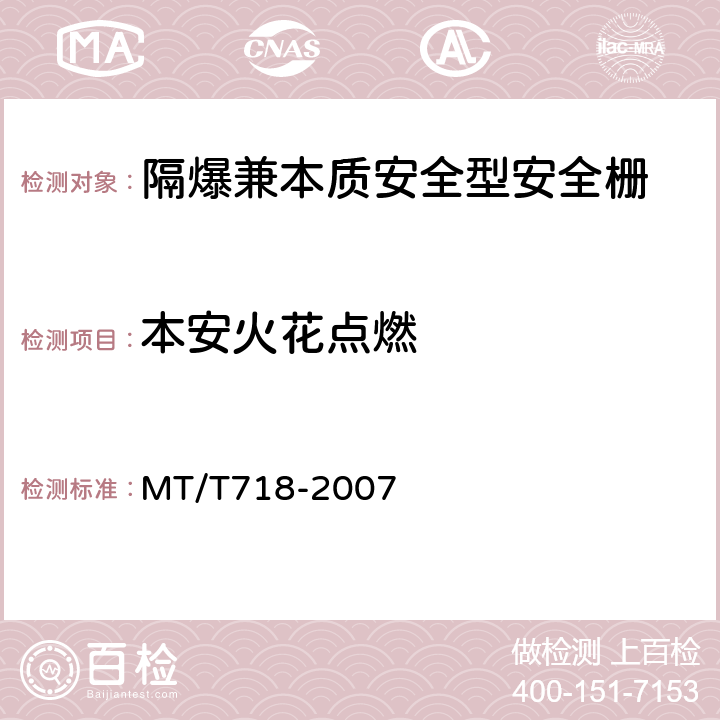 本安火花点燃 煤矿隔爆兼本质安全型安全栅 MT/T718-2007