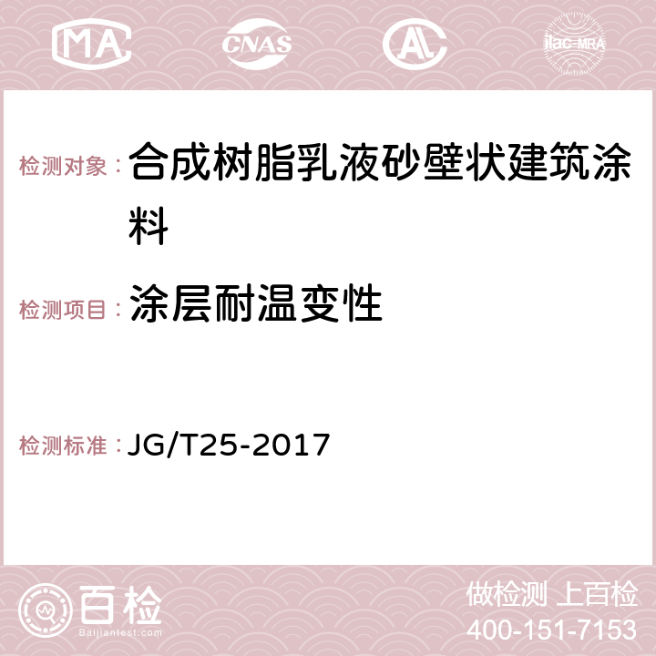 涂层耐温变性 建筑涂料涂层耐冻融循环性测定法 JG/T25-2017 7.15