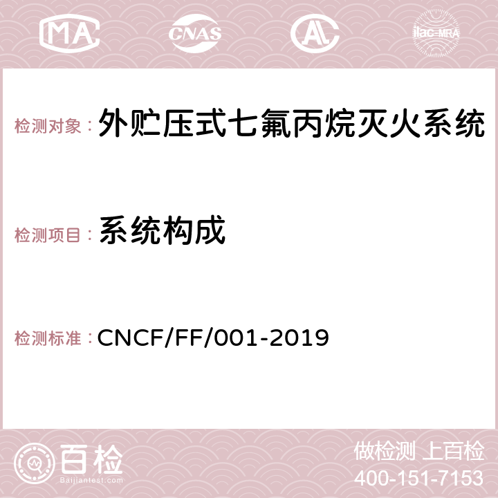 系统构成 《外贮压式七氟丙烷灭火系统》 CNCF/FF/001-2019 6.2