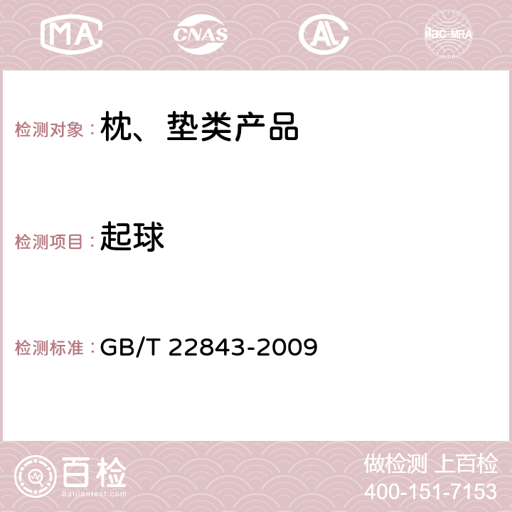 起球 GB/T 22843-2009 枕、垫类产品