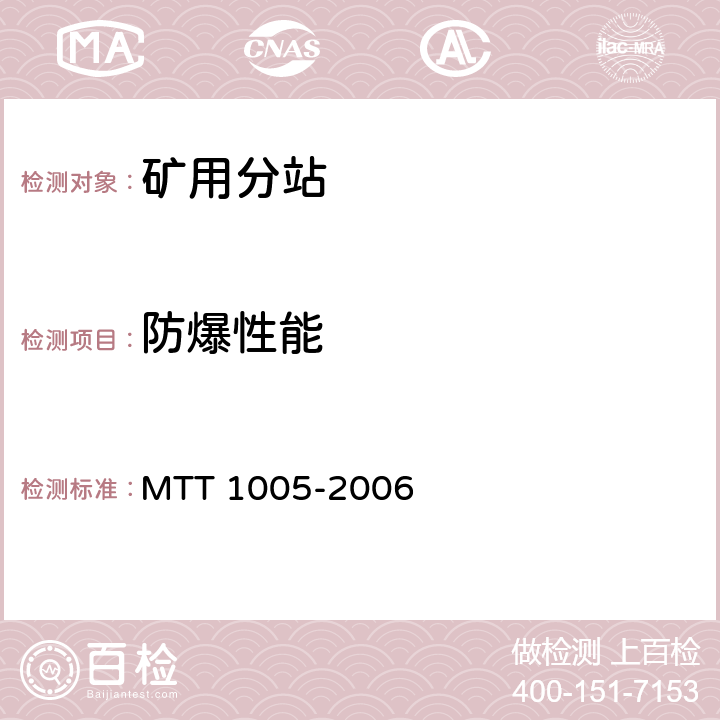 防爆性能 矿用分站 MTT 1005-2006 4.16,5.22