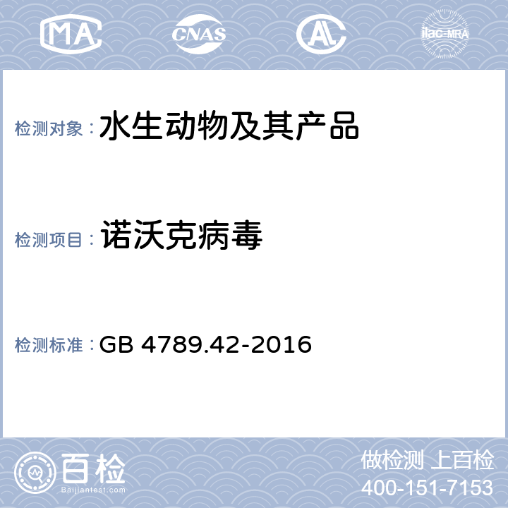 诺沃克病毒 食品安全国家标准 食品微生物学检验 诺如病毒检验 GB 4789.42-2016