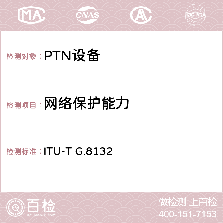 网络保护能力 T-MPLS环网保护倒换 ITU-T G.8132 10