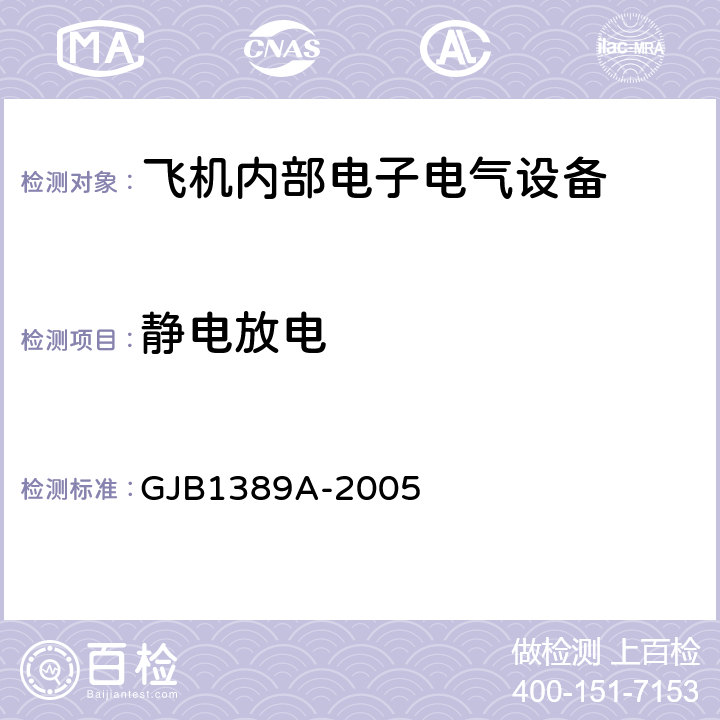 静电放电 系统电磁兼容性要求 GJB1389A-2005 5.7.4