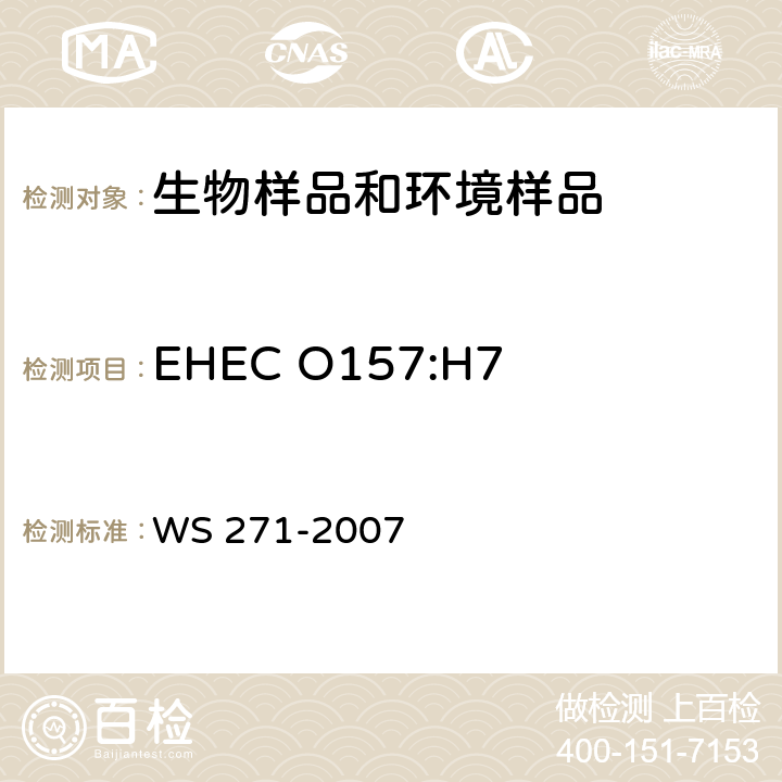 EHEC O157:H7 WS 271-2007 感染性腹泻诊断标准