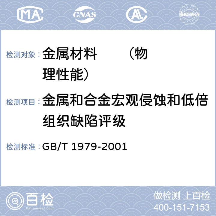 金属和合金宏观侵蚀和低倍组织缺陷评级 《结构钢低倍组织缺陷评级图》 GB/T 1979-2001 4、6