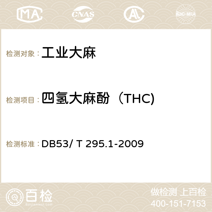 四氢大麻酚（THC) 53/T 295.1-2009 工业大麻 品种类型 DB53/ T 295.1-2009
