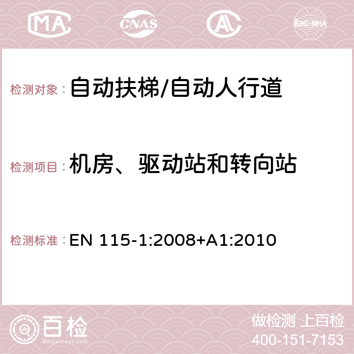 机房、驱动站和转向站 自动扶梯和自动人行道安全规范 第1部分：制造与安装 EN 115-1:2008+A1:2010