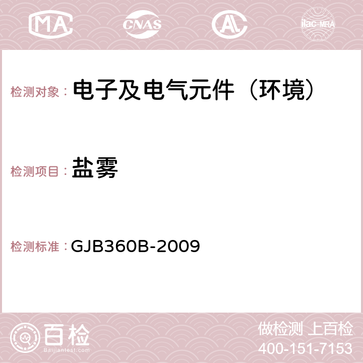 盐雾 电子及电气元件试验方法 GJB360B-2009 5-101